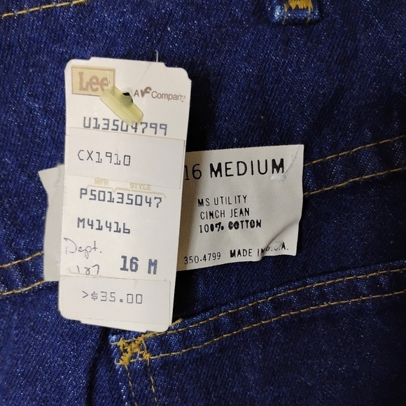 Vintage Lee Mom Jeans High Rise Tapered USA Made 100% Cotton NEW - Picture 9 of 11